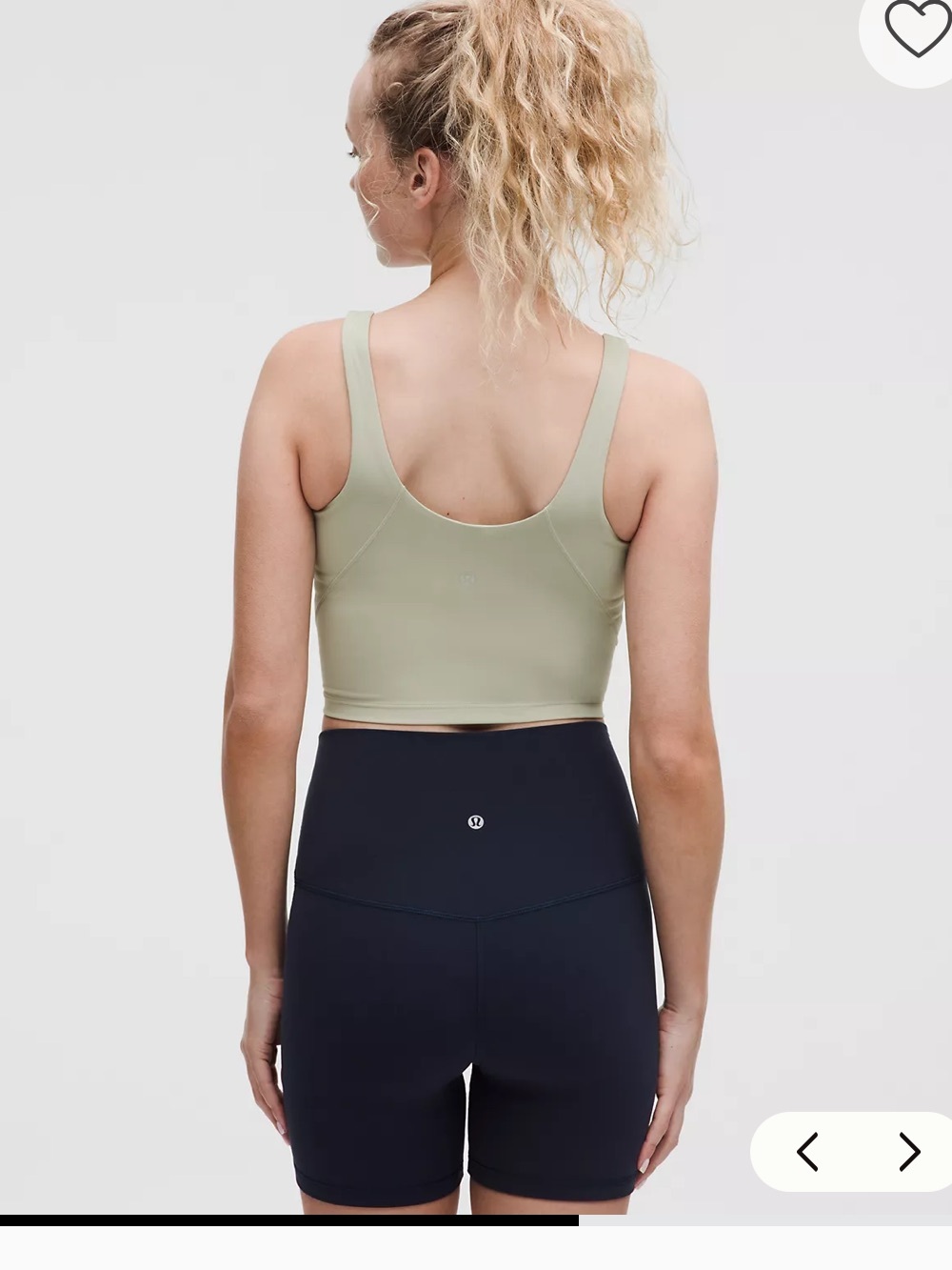 lululemon athletica Light Sage Sports Bra Crop Top - Light Sage size 2